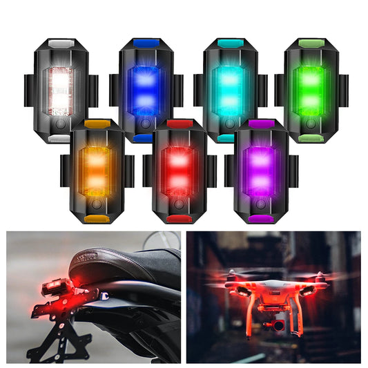 Luzes LED Universais (Indicador de Sinal) - Motocicleta, Carro, Drone e Biciclet